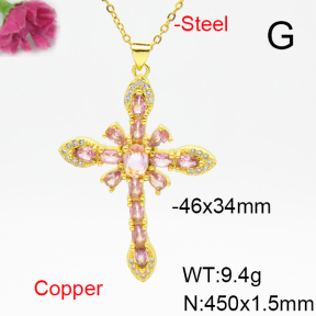 Fashion Copper Necklace  F6N405161bbml-L002