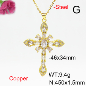 Fashion Copper Necklace  F6N405163bbml-L002