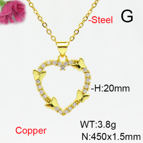 Fashion Copper Necklace  F6N405178vail-L002
