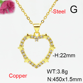 Fashion Copper Necklace  F6N405179vail-L002