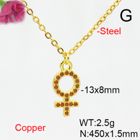 Fashion Copper Necklace  F6N405183vail-L002