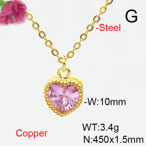 Fashion Copper Necklace  F6N405189vail-L002
