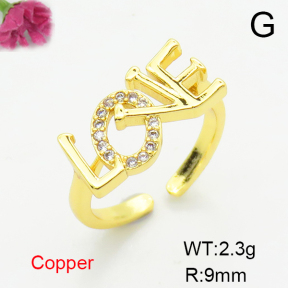 Fashion Copper Ring  F6R401339aajl-L002