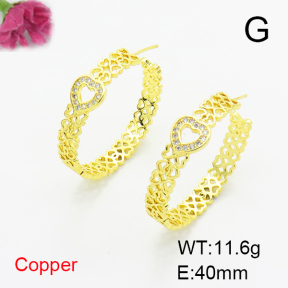 Fashion Copper Earrings  F6E404464bbov-L017