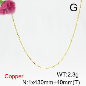 Fashion Copper Necklace  F6N200280vail-L017