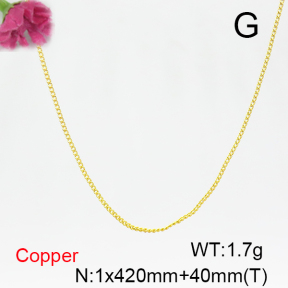 Fashion Copper Necklace  F6N200283vail-L017