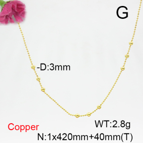 Fashion Copper Necklace  F6N200285vail-L017