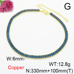 Fashion Copper Necklace  F6N405217bhia-L017