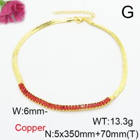 Fashion Copper Necklace  F6N405220bbov-L017