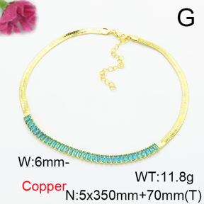 Fashion Copper Necklace  F6N405222bbov-L017