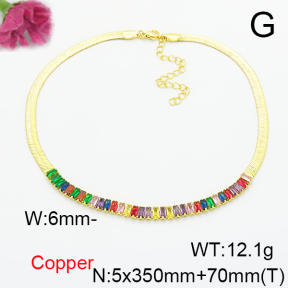Fashion Copper Necklace  F6N405224bbov-L017