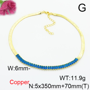 Fashion Copper Necklace  F6N405225bbov-L017