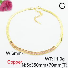 Fashion Copper Necklace  F6N405227bbov-L017