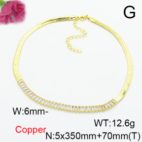 Fashion Copper Necklace  F6N405228bbov-L017