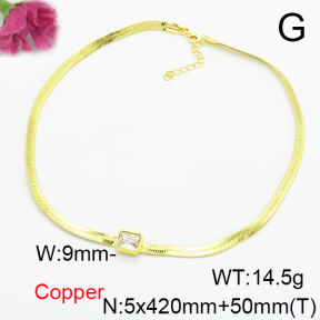 Fashion Copper Necklace  F6N405229bbov-L017