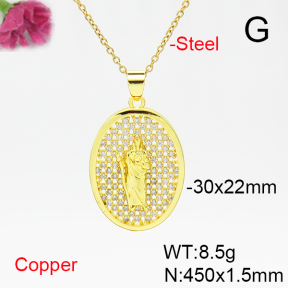 Fashion Copper Necklace  F6N405230ablb-L017