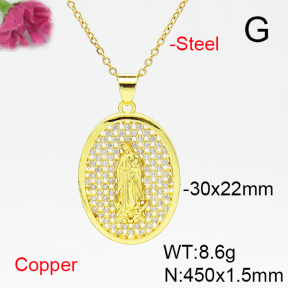 Fashion Copper Necklace  F6N405231ablb-L017