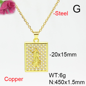 Fashion Copper Necklace  F6N405233ablb-L017