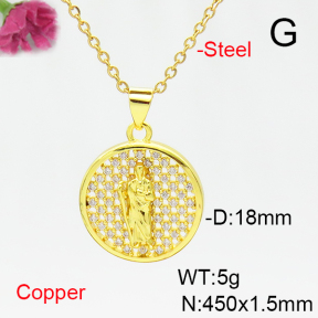 Fashion Copper Necklace  F6N405235aajl-L017