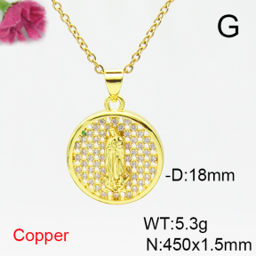 Fashion Copper Necklace  F6N405236aajl-L017