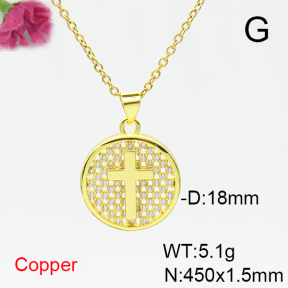 Fashion Copper Necklace  F6N405237aajl-L017
