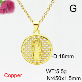 Fashion Copper Necklace  F6N405238aajl-L017
