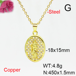 Fashion Copper Necklace  F6N405239aajl-L017
