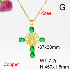 Fashion Copper Necklace  F6N405241ablb-L017