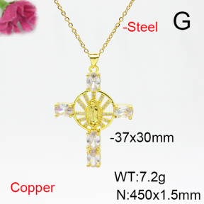 Fashion Copper Necklace  F6N405243ablb-L017