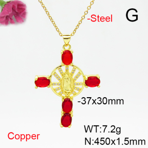 Fashion Copper Necklace  F6N405245ablb-L017