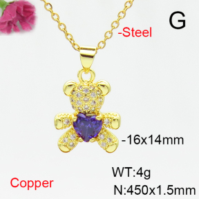 Fashion Copper Necklace  F6N405253aajl-L017