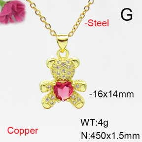 Fashion Copper Necklace  F6N405256aajl-L017