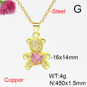 Fashion Copper Necklace  F6N405257aajl-L017