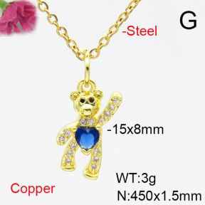 Fashion Copper Necklace  F6N405261ablb-L017