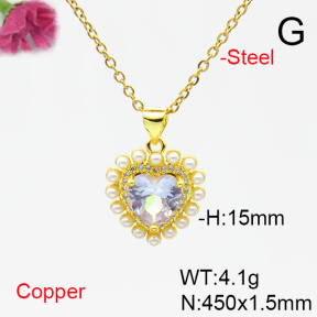 Fashion Copper Necklace  F6N405263baka-L017