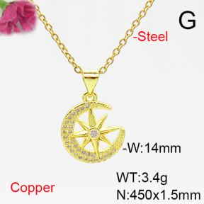 Fashion Copper Necklace  F6N405268vail-L017