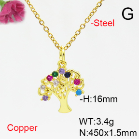 Fashion Copper Necklace  F6N405270vail-L017