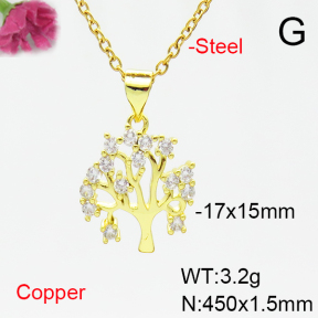 Fashion Copper Necklace  F6N405273vail-L017