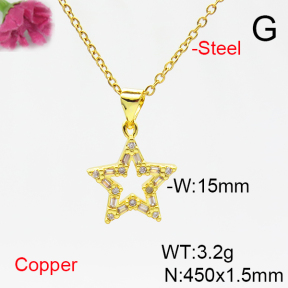 Fashion Copper Necklace  F6N405281vail-L017