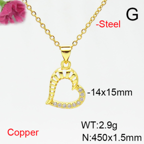 Fashion Copper Necklace  F6N405282vail-L017
