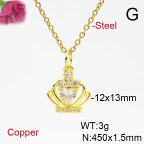 Fashion Copper Necklace  F6N405288vail-L017