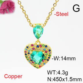 Fashion Copper Necklace  F6N405292vbnb-L017