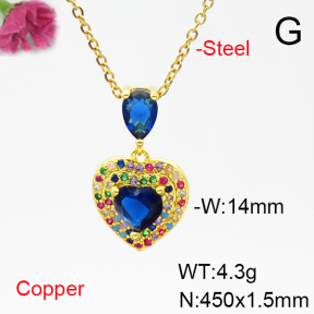 Fashion Copper Necklace  F6N405293vbnb-L017
