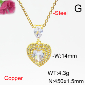 Fashion Copper Necklace  F6N405294vbnb-L017
