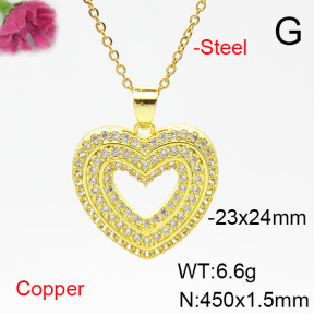 Fashion Copper Necklace  F6N405296vbnb-L017