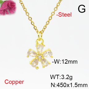 Fashion Copper Necklace  F6N405301vail-L017