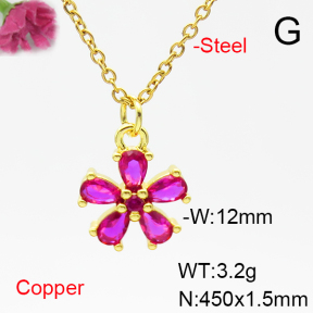 Fashion Copper Necklace  F6N405303vail-L017