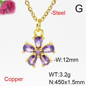 Fashion Copper Necklace  F6N405304vail-L017