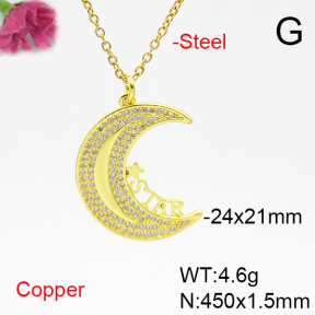 Fashion Copper Necklace  F6N405309ablb-L017