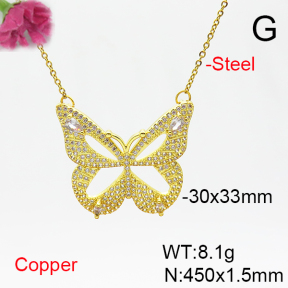 Fashion Copper Necklace  F6N405311vbnb-L017